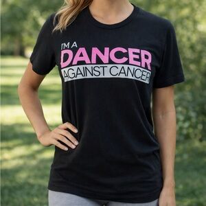 Black Short Sleeve Tee - I'm a Dancer Against Cancer